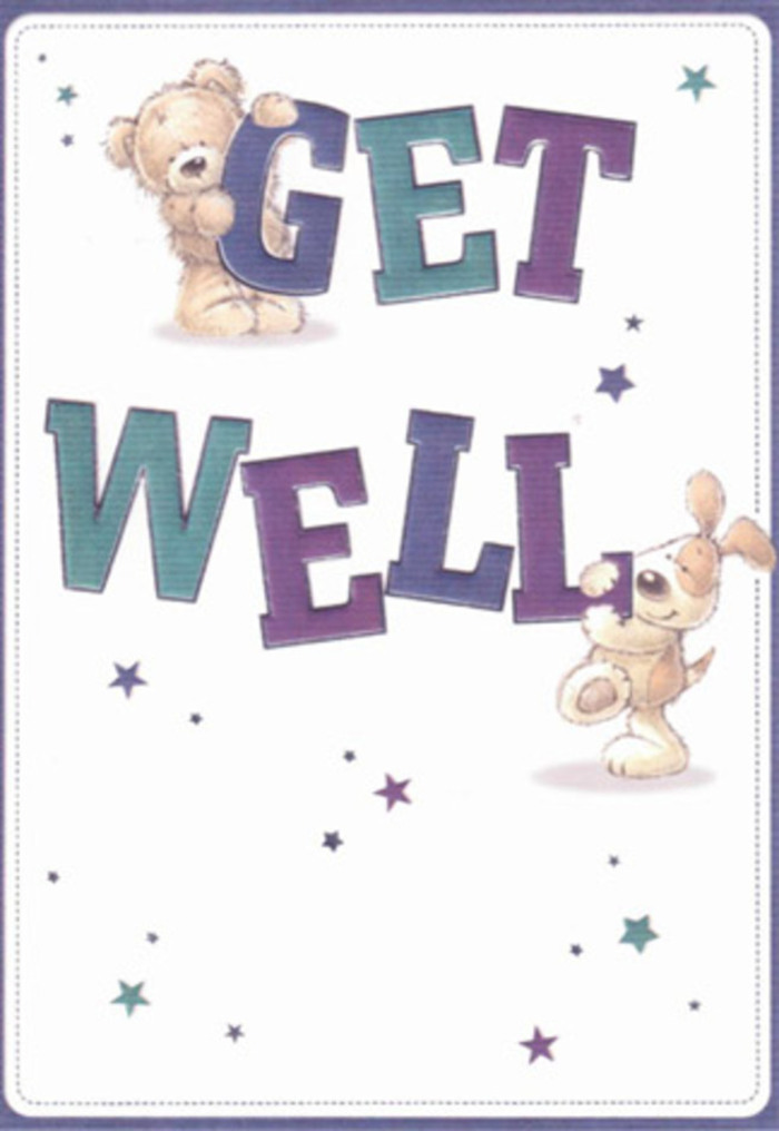 This charming get well card, echoing the kindness found among Bowes Park locals, showcases a joyful bear and a happy-go-lucky puppy working together to send a message of recovery. Playful starbursts swirl around them in a constellation of blues and purples, spreading hope in every direction like petals in the wind along Myddleton Road. The bold, artistic lettering-rich with purples and aquas-commands attention, yet feels gentle and inviting, mirroring the gentle encouragement that comes from a hand-delivered bouquet crafted around Bounds Green. The tactile details of their fur-soft, plush, and inviting-suggest the comfort of a nurturing hug, while the luminous white backdrop brings a sense of clarity and renewal, as if sunlight is pouring through the window of a Bowes Park home. Throughout the illustration, every brushstroke and colour choice speaks to the importance of thoughtful gestures in the healing process, reminding us that a simple card, much like a fresh arrangement from a beloved local florist, can deliver endless reassurance and warmth.